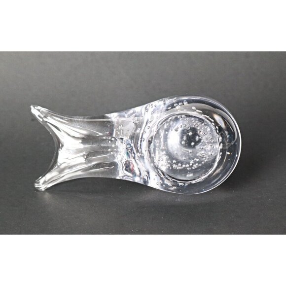 Vintage Murano Glass Bird Dove Suspended Controlled Bubbles Paperweight Figurin - Picture 3 of 4